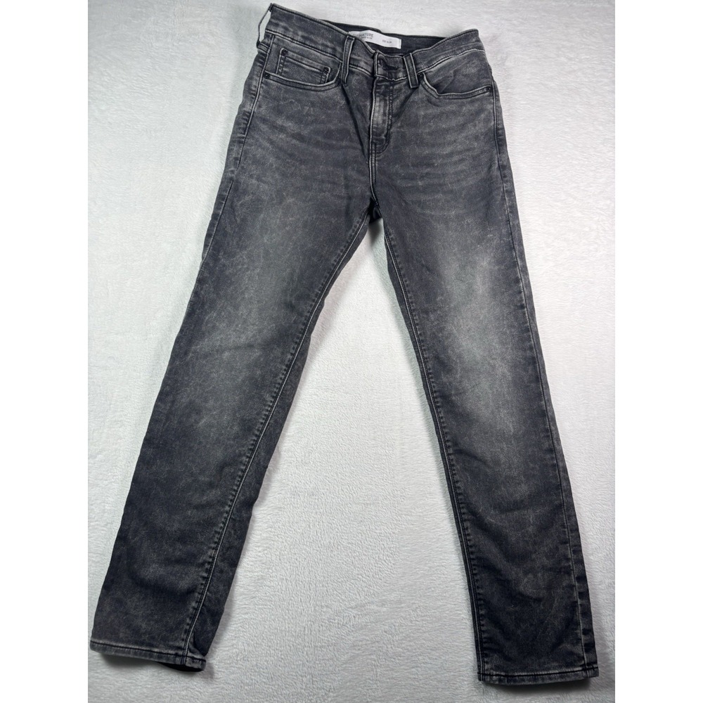 Levi Signature S37 Slim Straight Leg Jeans Washed Black 29x30 Womens